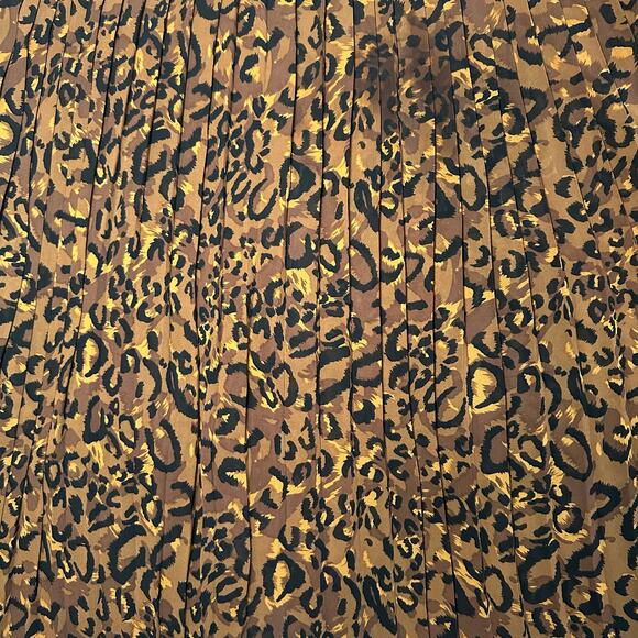 Vintage Jones New York Maxi Dress Women Size 8 Leopard Print Pleated Sleeveless - Picture 5 of 15